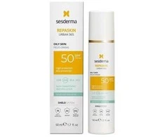 Sesderma Repaskin Urban 365 Photoprotector Oily Skin Spf50 veido kremas nuo saulės riebiai odai 50ml