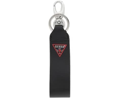 Set Guess: Guess, Leather Keyring, Juodas + Daelon, Leather Wallet, Small Billfold, Raudona/Juodas, For Men