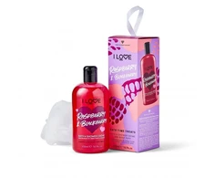 Set I Love: Raspberry &amp; Blackberry Hydrating Dušo želė For All Skin Types, 500 ml + I Love Body Sponge