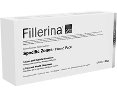 Set Labo: Fillerina 932 Specific Zones Grade 4 Plus Hyaluronic Acid Volumizing Local Treatment kremas lūpoms, 7 ml + Fillerina 932 Specific Zones Grade 4 Plus Anti-Wrinkle Day &amp; Night Local Treatment kremas akims ir vokams, 15 ml
