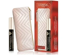 Set L'Oreal Paris: Textile Makeup Bag Kreminis + Voluminous X5 Volumizing Blakstienų tušas Extra Juodas 7.5 ml