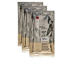 „Goldwell Oxycur Platin“ balinamųjų plaukų oksidantų miltelių rinkinys „Trio“, 3 vnt., 30 g