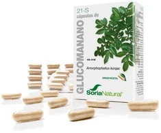 Soria 21-S Glucomanano 400 Mg 60 kapsulių