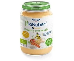 Tyrelė kūdikiams Bionuben Ecopuré Daržovės ir ryžiai su vištiena 6m 250g