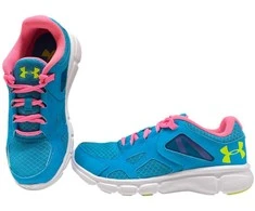 Under Armour, Thrill, Running, Sport Shoes, Mėlyna/PinK/Geltona, For Men, 4/38