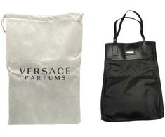 Versace, Versace, Textile Bag, Hand Tote, Juodas, For Women