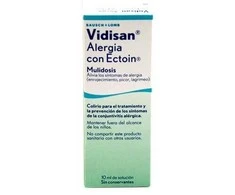 Vidisan Alergija su Ectoin Colirium, skirtas alerginio konjunktyvito simptomų gydymui ir profilaktikai 10ml