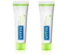 Vitis DUPLO Aloe Vera dantų pasta obuolių skonio 2X150ml +75ml nemokamai