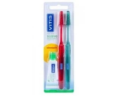 "Vitis DUPLO" minkštas dantų šepetėlis + pasta 15ml