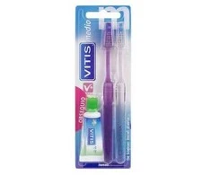"Vitis DUPLO" vidutinio dydžio šepetėlis + priešnuodžiai 15ml