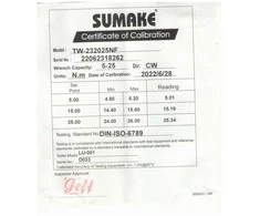 Dinamometrinis raktas 1/4" 5-25Nm SUMAKE
