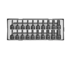 Force Antgalių galvučių smūginių Star Hex 1/2" rinkinys 20 dalių