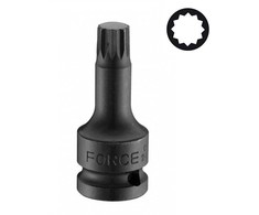 Force Dvylikakampis-galvutė smūginis Spline M12 1/2"