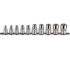 Force Galvučių Star 1/4"-3/8" rinkinys 10 dalių