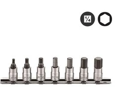 Force Šešiakampis-galvutė Hex 1/4" rinkinys 7 dalių