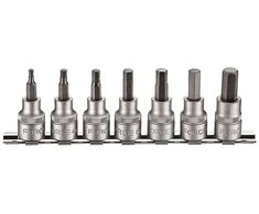 Force Šešiakampis-galvutė Hex 3/8" rinkinys 7 dalių