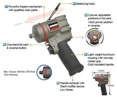 Pneumatinis smūginis veržliasukis 1/2" 949Nm SUMAKE