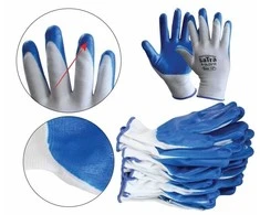 Satra Pirštinės darbo nailoninės aplietos nitrilu 10/XL