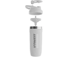 ICONFIT Nerūdijančio plieno gertuvė/plaktuvė baltos sp. 900 ml.