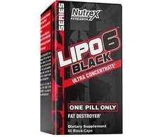 NUTREX Lipo-6 Juodas riebalų degintojas (60 kaps.)