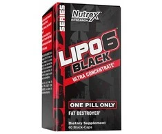 NUTREX Lipo-6 Juodas riebalų degintojas (60 kaps.)