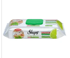 Drėgnos servetėlės ​​​​maistiniams paviršiams Sleepy Easy Clean, žalias dangtelis (pakuotėje 50vnt).