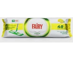 FAIRY drėgnos grindų valymo servetėlės su citrinų aliejumi, 50 vnt.