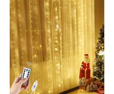 Led užuolaida 3x3, 300 led šiltai balta