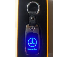 Raktų pakabukas Mercedes su apšvietimu ir žiebtuvėliu