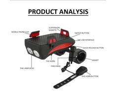 Žibintas, telefono laikiklis, signalas, Power Bankas