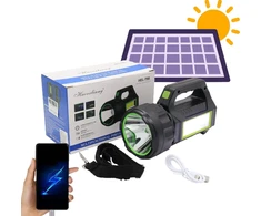 Žibintuvėlis-power bankas-signalizatorius/ su saulės elementu
