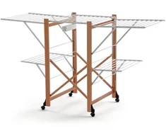 Džiovyklė Arredamenti Italia ARREDAMENTI GABBIANO Skalbinių džiovykla ant ratų - 175 x 67 cm, ruda