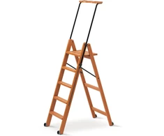 Arredamenti Italia ARREDAMENTI TUSCANIA 5 Medinės kopėčios - 182 x 50 cm, ruda