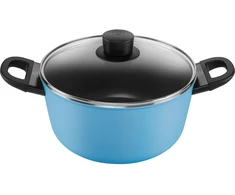 Ballarini Caprera puodas su dangteliu 4,75 ltr mėlynas