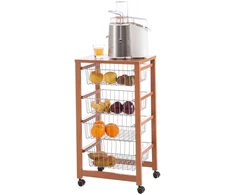 Džiovyklė Arredamenti Italia ARREDAMENTI GINGERONE Vežimėlis kuchenny - 83 x 46 cm, Ruda