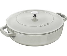 STAUB Ketaus troškinimo keptuvė su dangčiu 28 cm, triufelis
