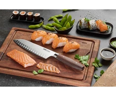 GEFU ENNO Santoku peilis su grioveliais 18 cm
