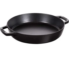 Ketaus keptuvė su dviem rankenomis Staub - 34 cm, Juodas