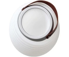 KOODUU SYNERGY 35 LED lempa su garsiakalbiu ir gėrimų aušintuvu - 41 x 24 cm, balta