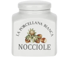 LA PORCELLANA BIANCA CONSERVA Lazdyno riešutų talpyklė 500 ml