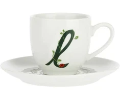 LA PORCELLANA BIANCA SOLOTUA Puodelis ir lėkštė 90 ml, Pattern L