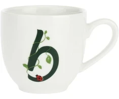 LA PORCELLANA BIANCA SOLOTUA Puodelis ir lėkštė 90 ml, dizainas B