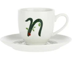LA PORCELLANA BIANCA SOLOTUA Puodelis ir lėkštė 90 ml, Pattern N