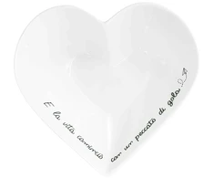 LA PORCELLANA BIANCA GLI ONESTI Rinkinys 2 miseczek serce - 16 cm