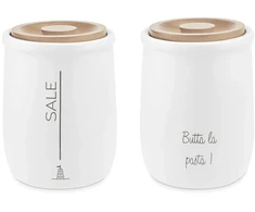 LA PORCELLANA BIANCA GLI ONESTI Stambios druskos talpykla 800 ml