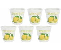 LA PORCELLANA BIANCA LIQUORELLI Rinkinys 6 limoncello stiklinės 75 ml
