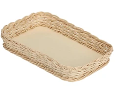 La Porcellana Bianca Pintas krepšelis midollino kepimo indui - rudas, 31 cm