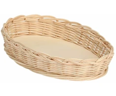 La Porcellana Bianca Pintas krepšelis ovaliam midollino kepimo indui - rudas, 30 cm
