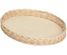 La Porcellana Bianca Pintas krepšelis midollino torto patiekalui - rudas, 32 cm