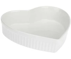 La Porcellana Bianca Cupido širdies kepimo indas - baltas, 25 cm